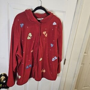 White Stag 90s Red Christmas Cardigan Sweater Women's Size 22/24